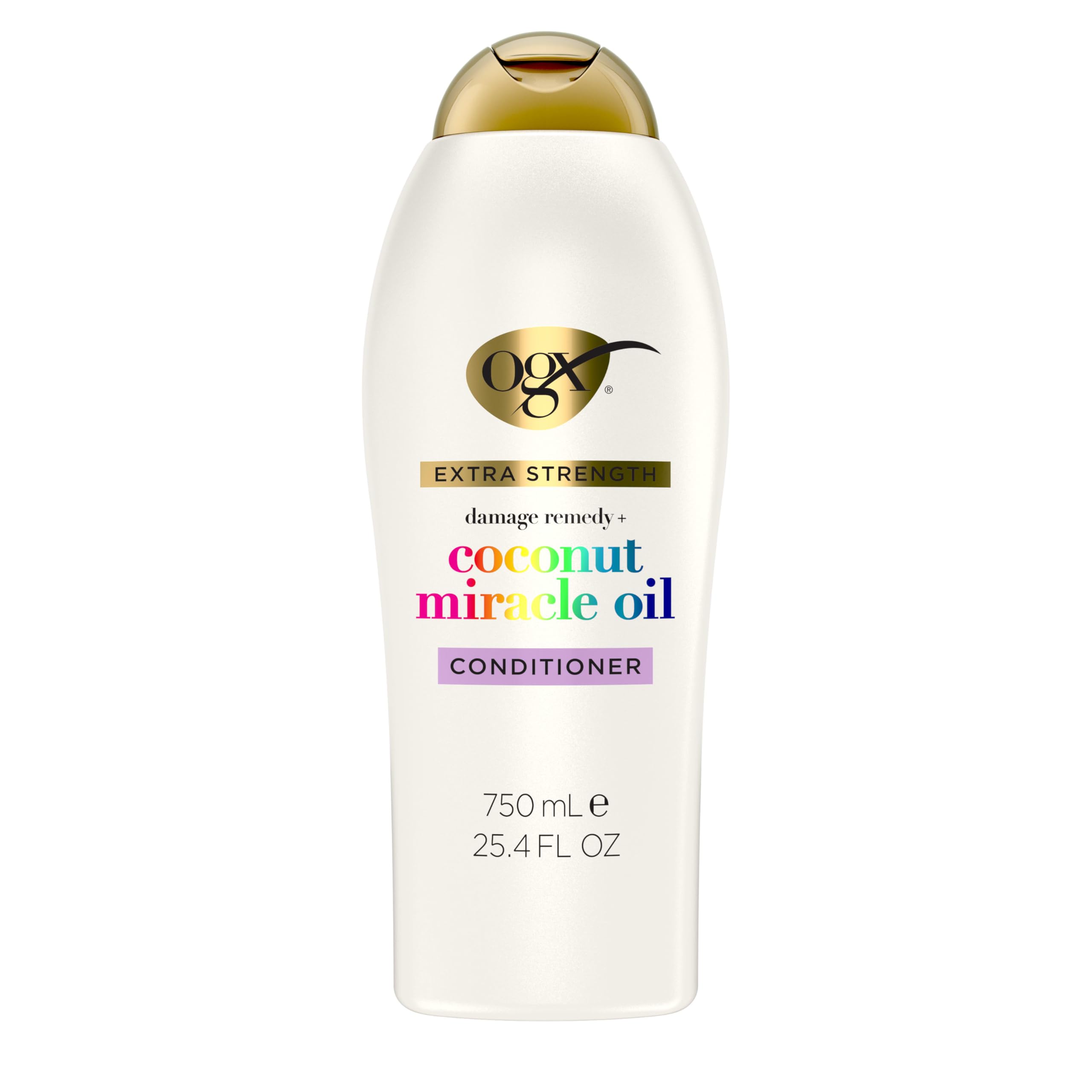 OGX front packaging showing coconut miracle oil conditioner and volume benefit