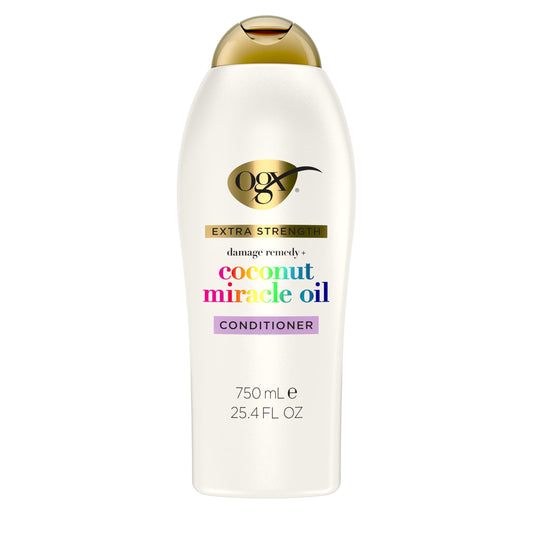 OGX front packaging showing coconut miracle oil conditioner and volume benefit