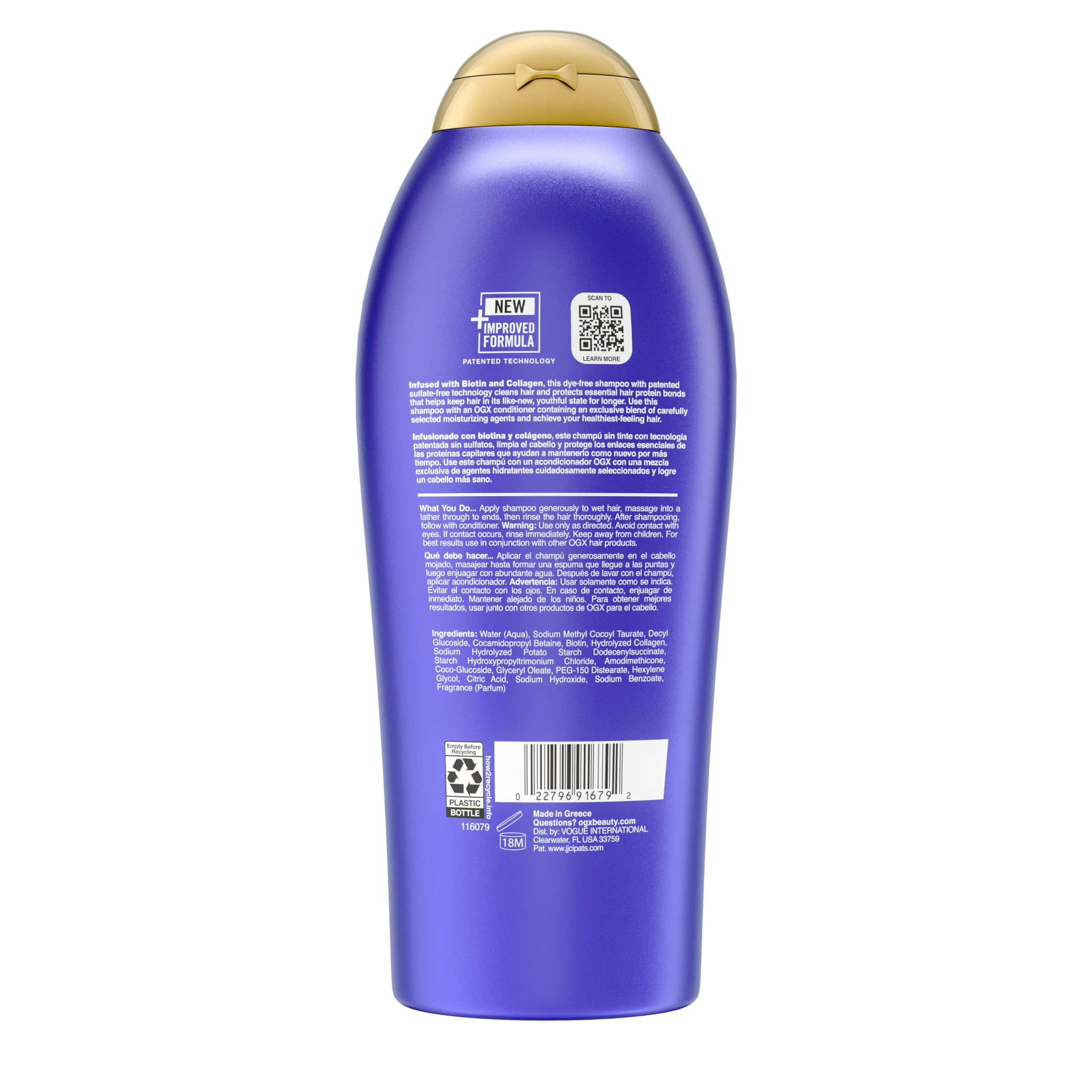 OGX shampoo and conditioner together for a complete volumizing routine