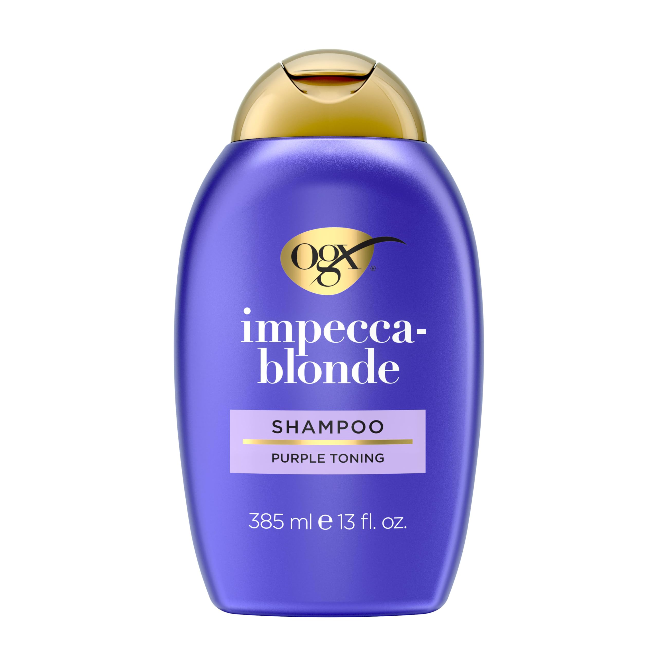 OGX bottle front packaging showing product and brightening benefit