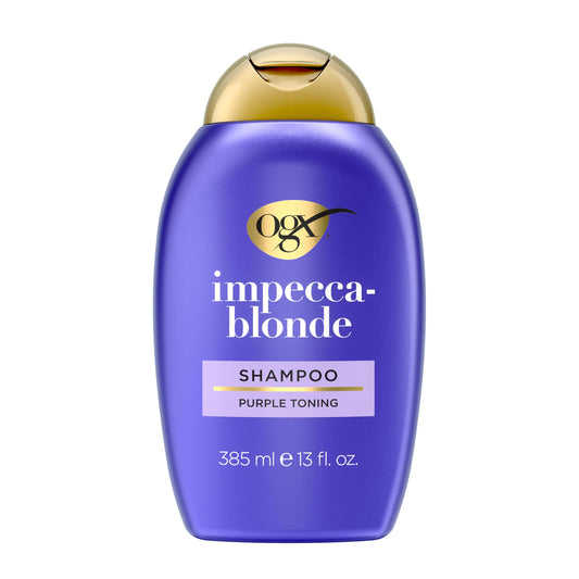 OGX bottle front packaging showing product and brightening benefit