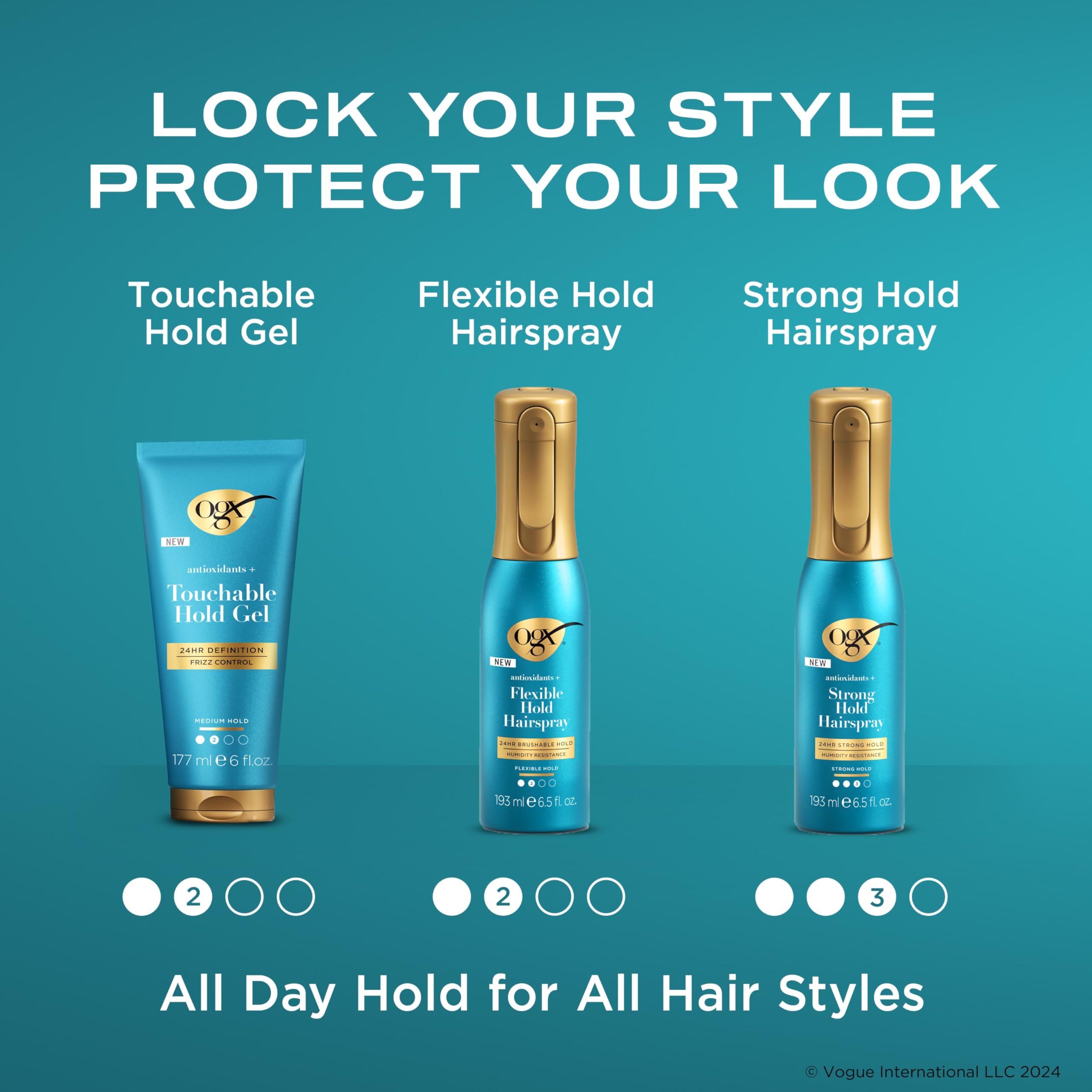 OGX antioxidant ingredient visual suggesting protective styling benefits
