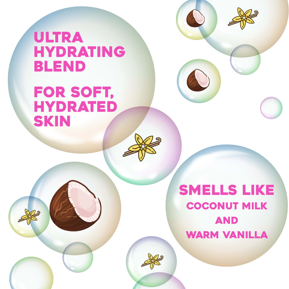 OGX ingredients label closeup showing coconut oil and key extracts