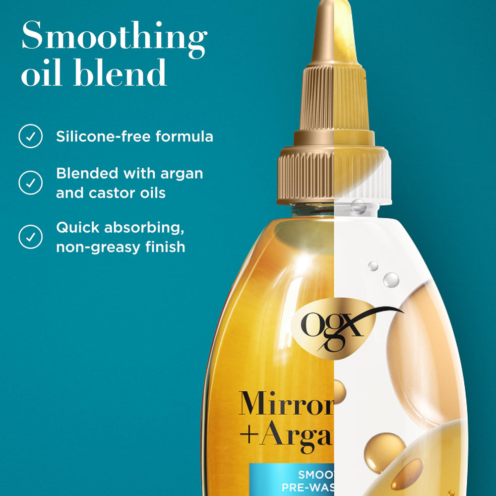 OGX close-up of product texture highlighting smoothing benefit