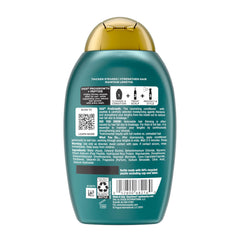 OGX ProGrowth + Peptide on bathroom shelf in lifestyle setting for daily routine