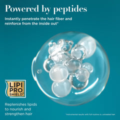 OGX ProGrowth + Peptide label close-up highlighting ingredients and claims