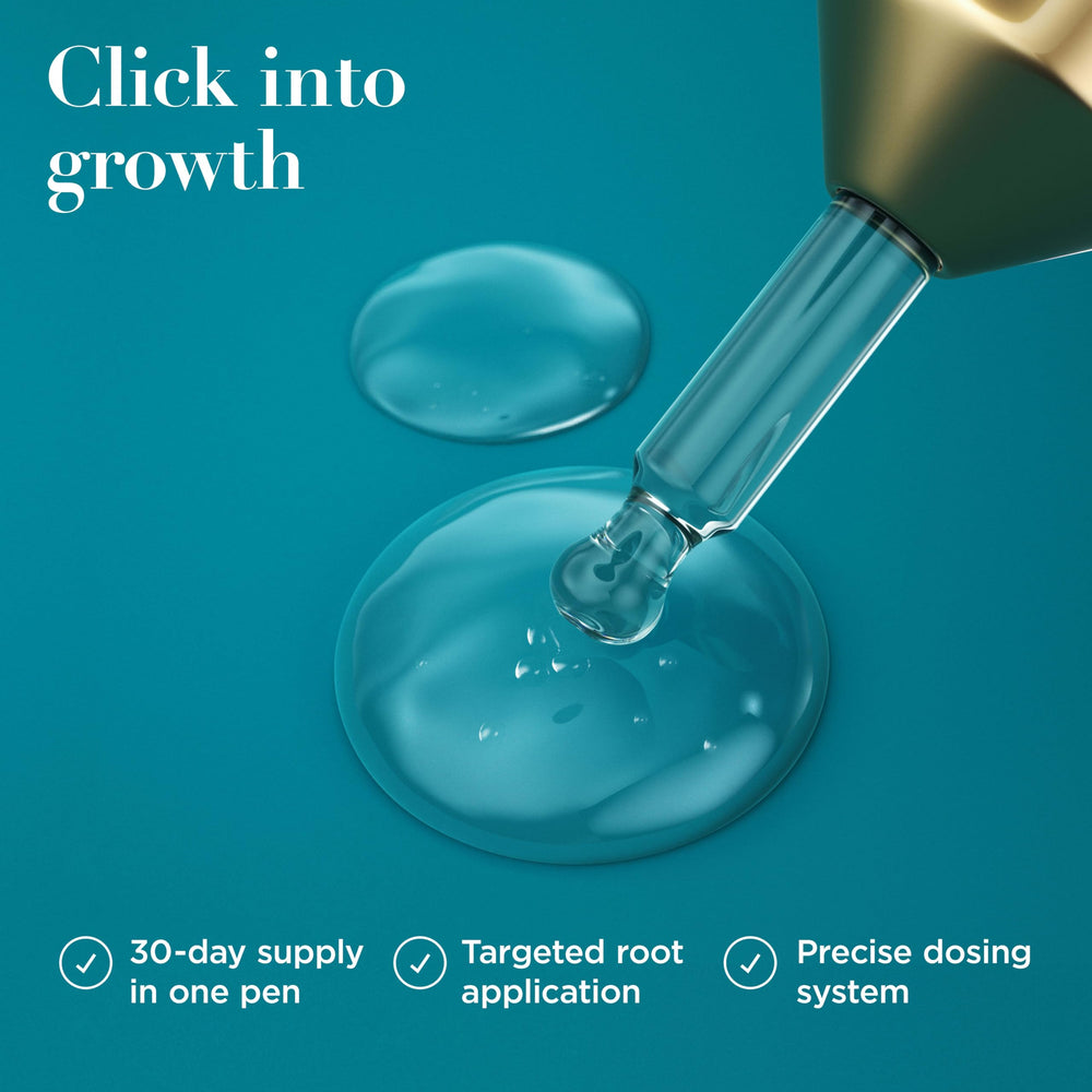 OGX serum texture on fingertip showing lightweight, fast-absorbing formula