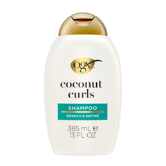 OGX front bottle view showing curl-defining shampoo for visible brand hydration