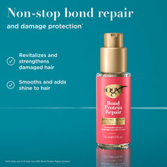 OGX texture drop on fingertip showing lightweight serum for smooth application