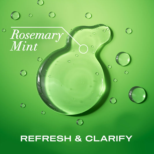OGX shampoo texture pouring from bottle to show lightweight clarity