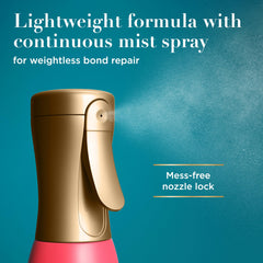 OGX sprayed on damp hair before blow-drying to protect and condition