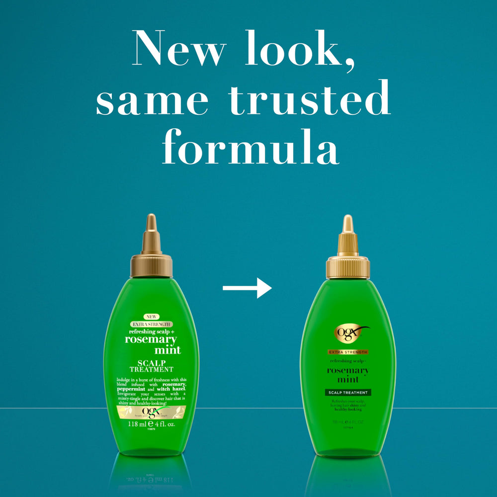 OGX lightweight treatment texture on fingertip showing non-greasy, smooth spread