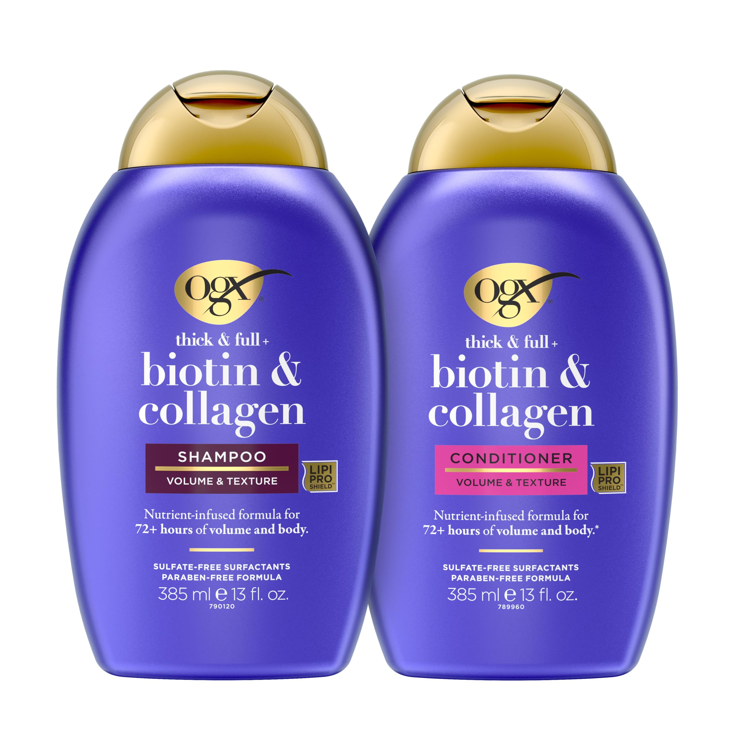 OGX front packaging showing set and benefits for fuller hair