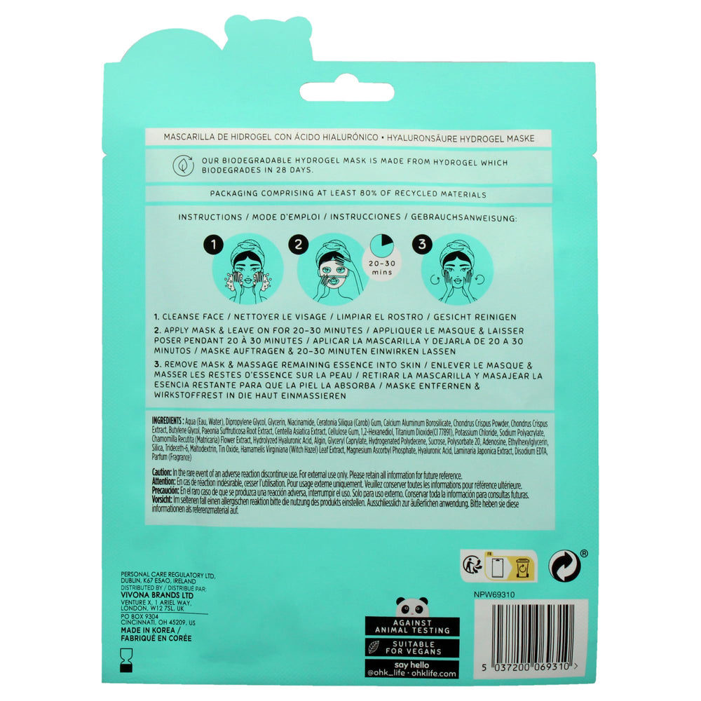 Oh K! hydrogel sheet close-up texture highlighting cooling gel