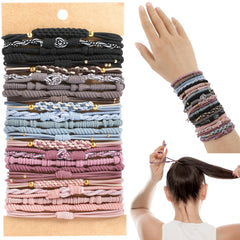 OHCISP front packaging showing 25-piece boho hair ties set and variety
