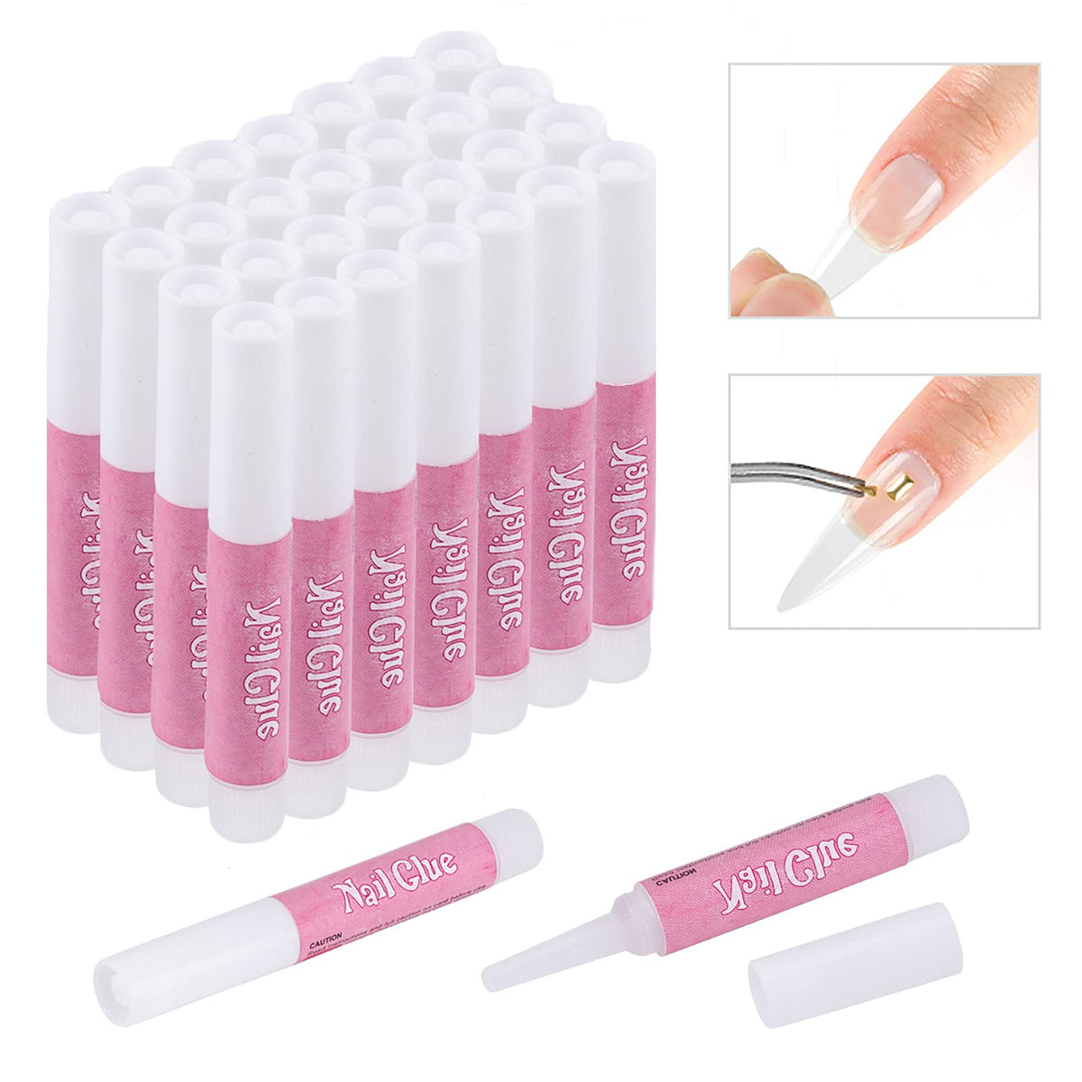 Ohlove front packaging showing 30pcs glue tubes and compact kit for convenience