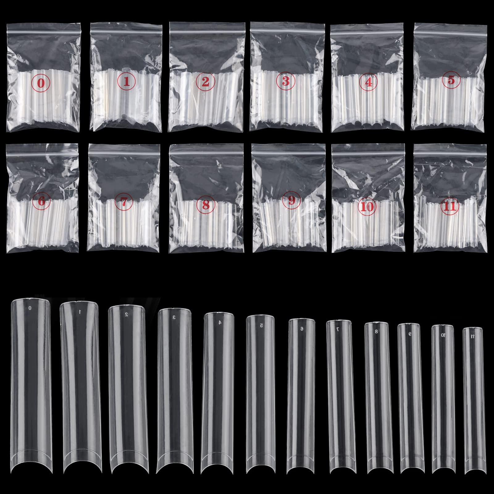 Ohlove front packaging showing 504-piece kit and clear tips for salon readiness