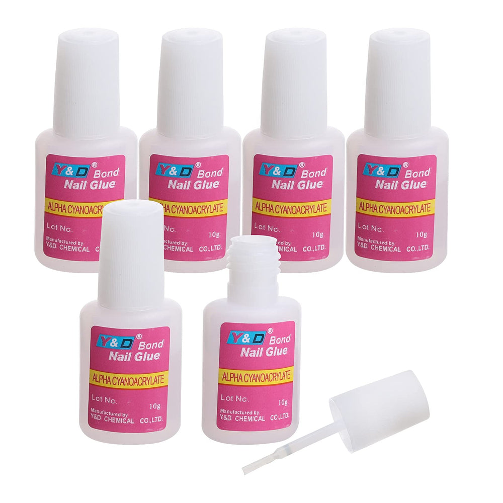 Ohlove front packaging showing six brush-on glue bottles for durable tips