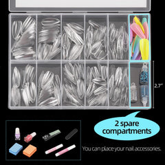 Ohlove nails applied on a finger illustrating easy press-on application