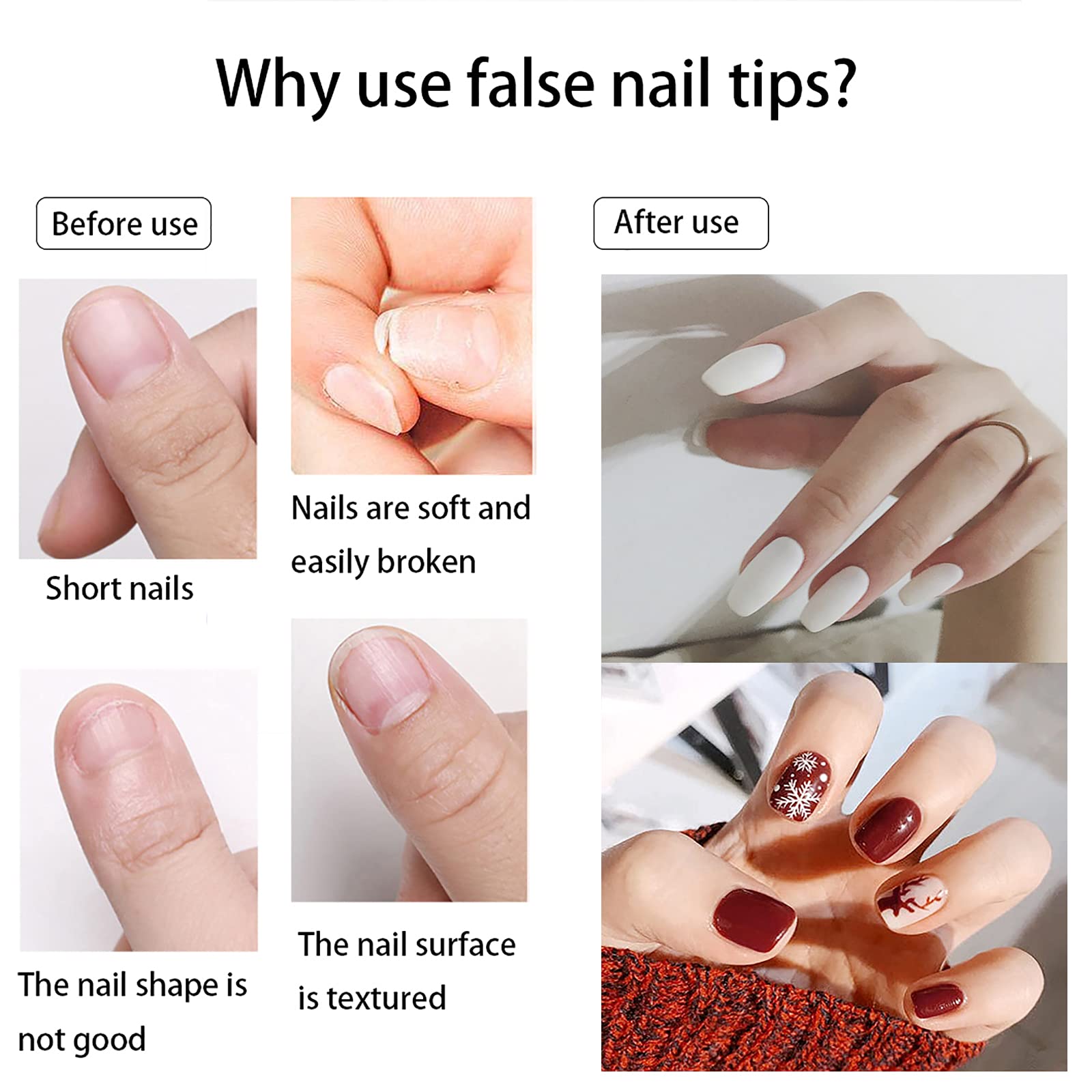 Ohlove numbered size chart and labels helping quick nail size selection