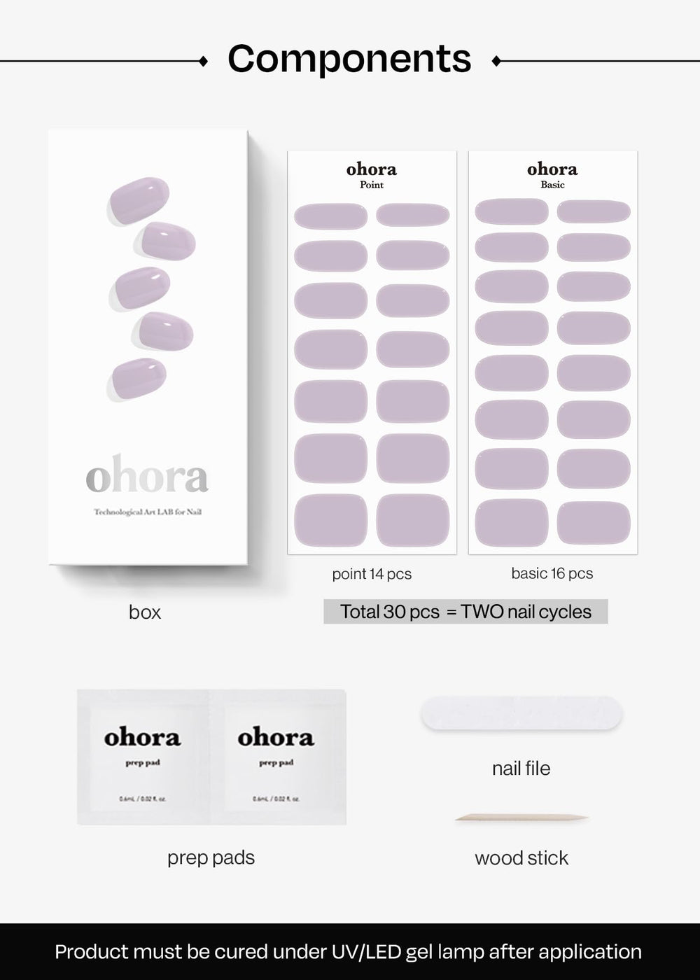 ohora layout of accent and solid strips for mix and match looks
