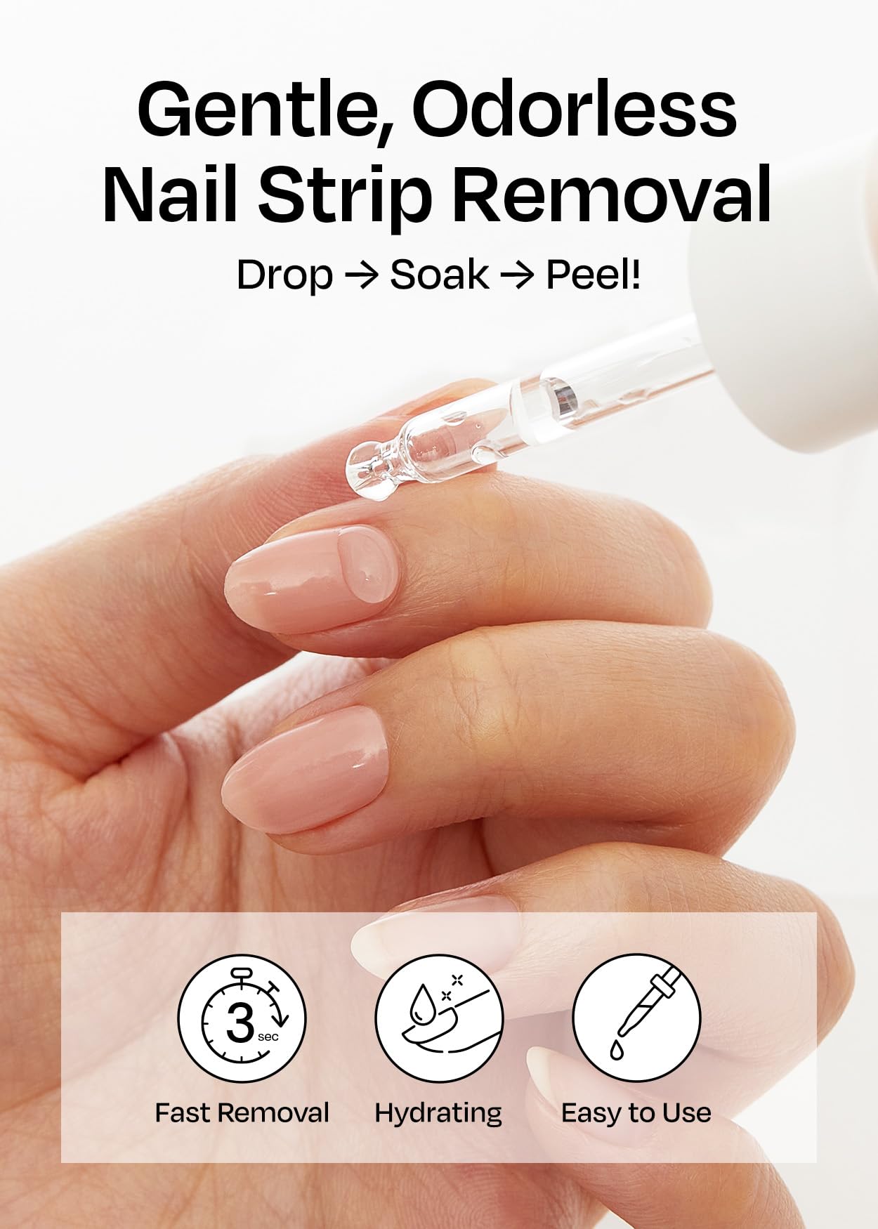 ohora before and after gel strip removal showing smooth nails benefit