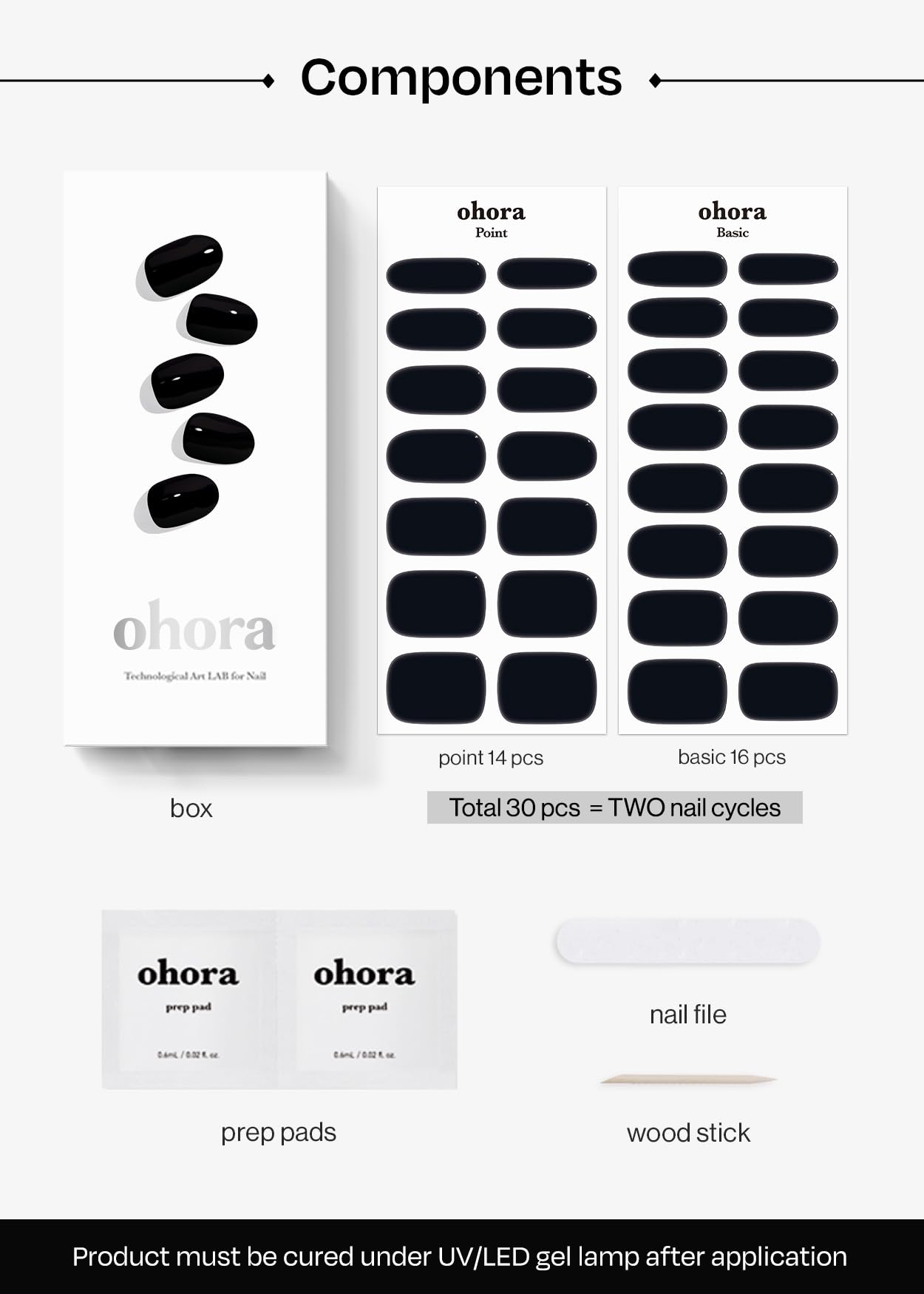 ohora cured nails under LED lamp demonstrating long-lasting hardened shine