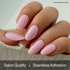 ohora nail strips curing under a lamp for durable, chip-resistant finish benefit