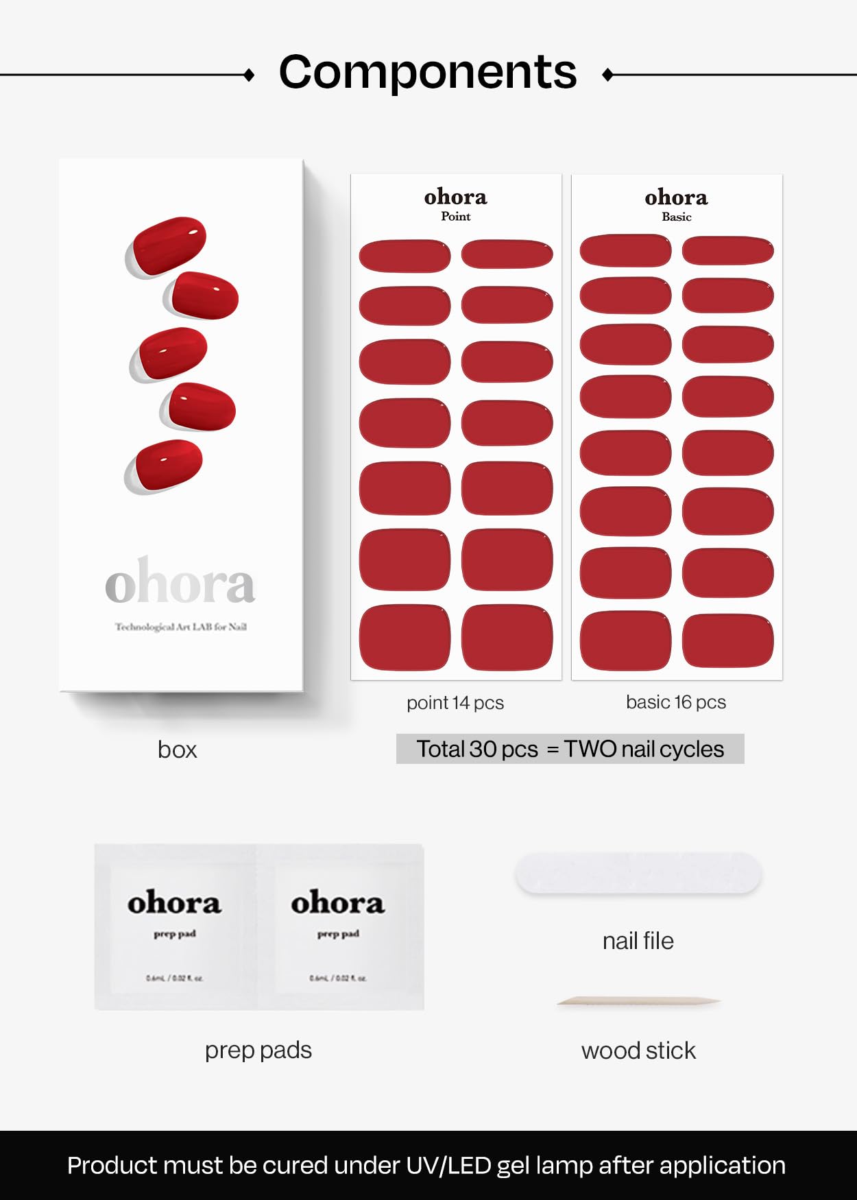 ohora nail strips curing under LED lamp illustrating fast hardening benefit