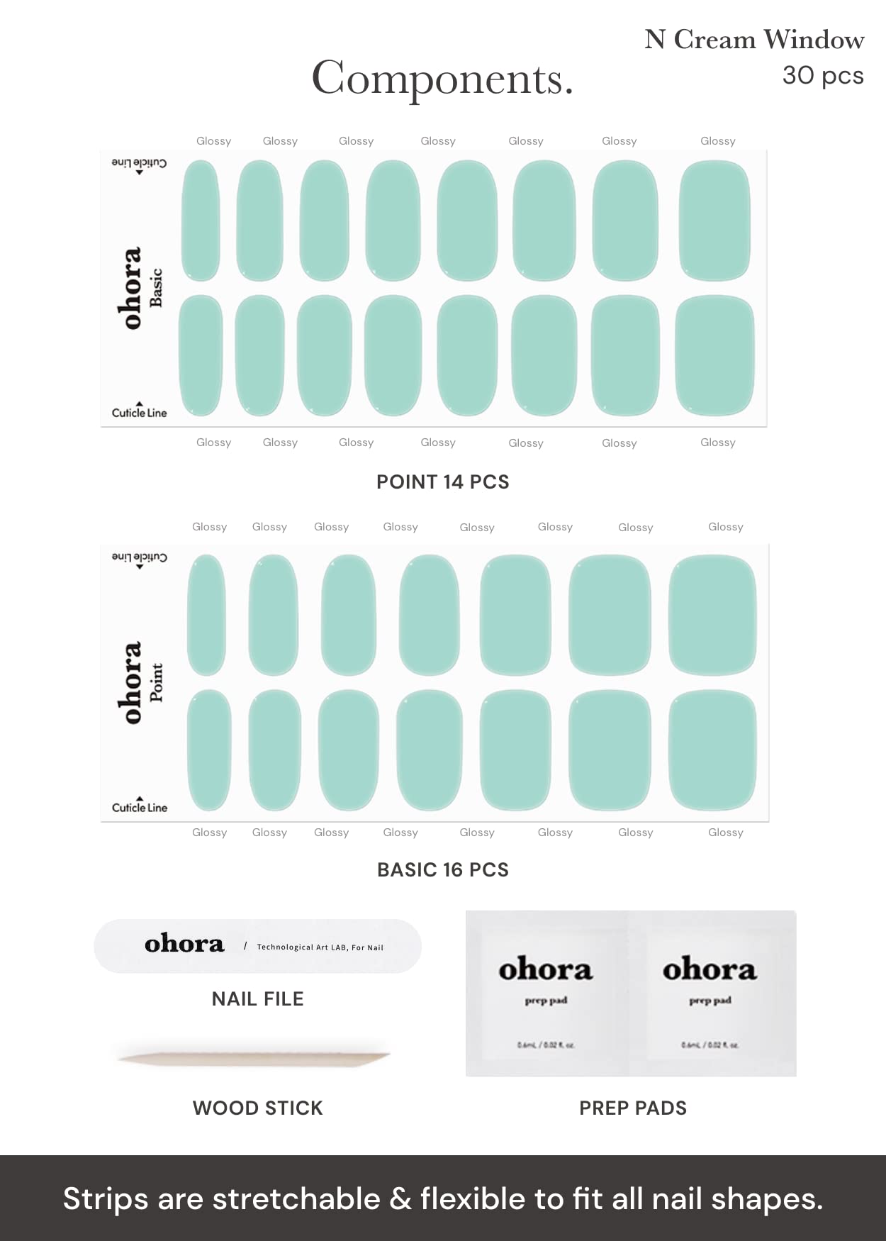 ohora finished manicure on model hands displaying clean solid green color and salon look