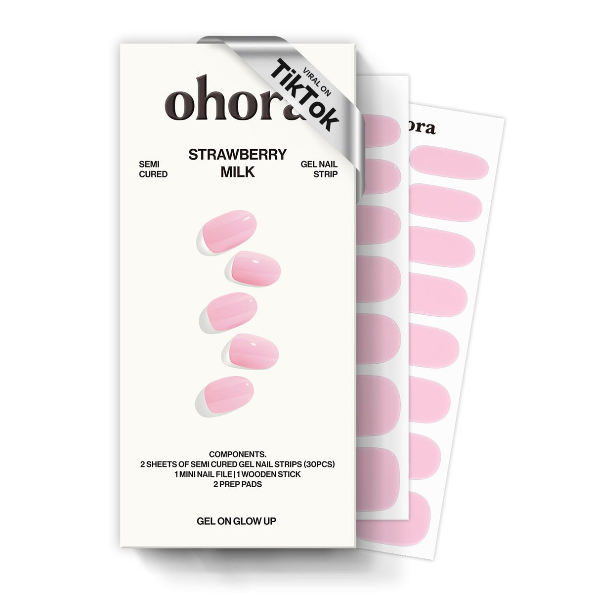 ohora front box showing strawberry milk design and kit contents benefits quick setup