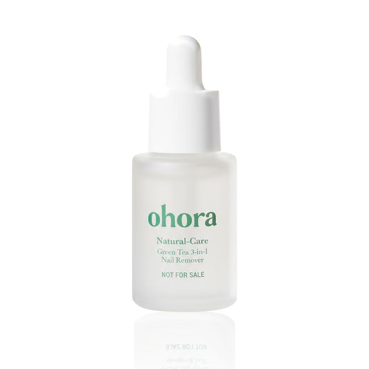 ohora mini bottle front view showing label and travel-friendly size, promotes easy removal
