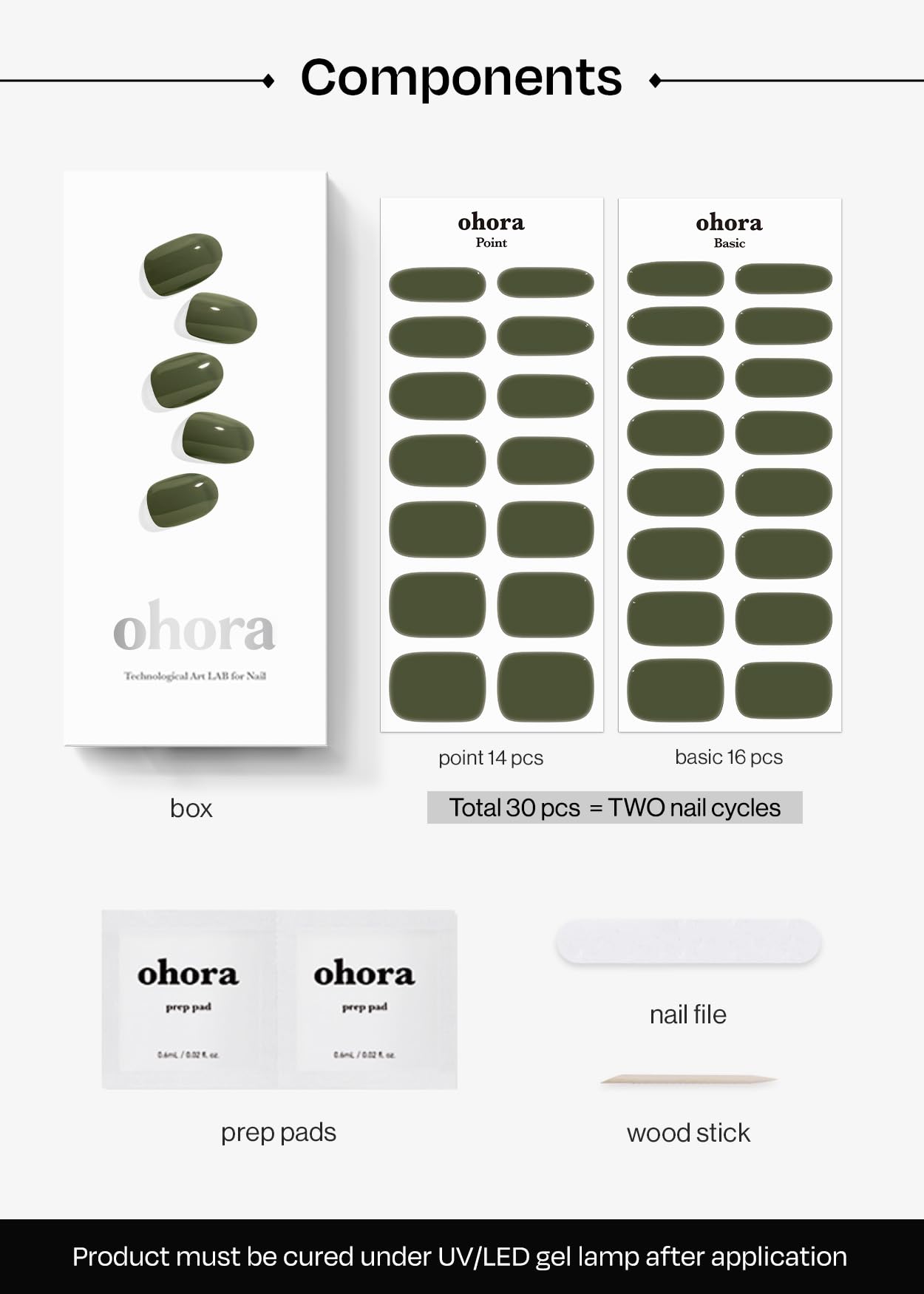ohora hand holding strips to show scale and easy-to-apply sizing benefit