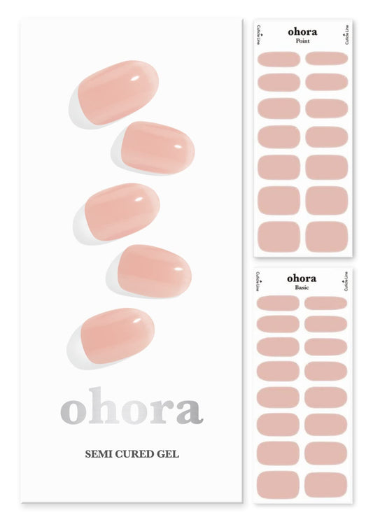 ohora front packaging showing nude strips and included tools for easy application