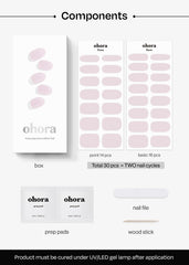 ohora strips curing under LED lamp to show compatibility and durable finish