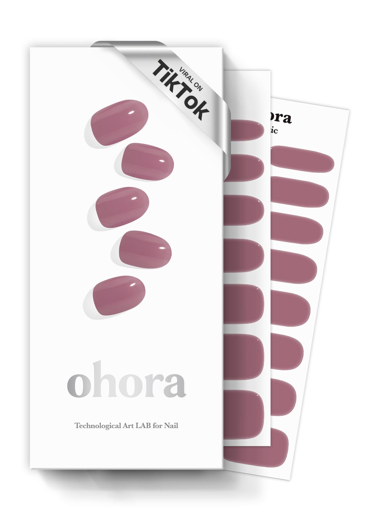 ohora front packaging showing N Bare Plum shade and kit contents for easy at-home use