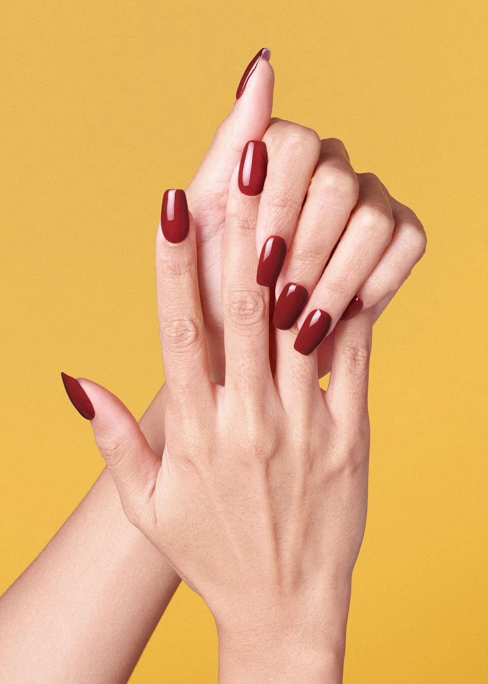 ohora close-up of red gel strip texture highlighting smooth finish benefit