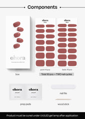 ohora nail strips curing under LED lamp, ensuring durable salon-quality shine