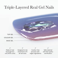 ohora size comparison with strips on sample nails to find ideal fit quickly