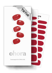 ohora front packaging showing red strips and kit contents for quick salon results
