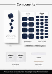 ohora strip under UV/LED lamp demonstrating quick sealed cure