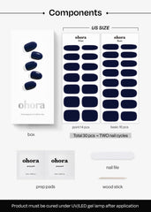 ohora layout of 15 sizes and 30 strips demonstrating perfect fit variety