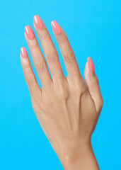 ohora close-up of pink semi cured gel strips highlighting smooth texture and true color