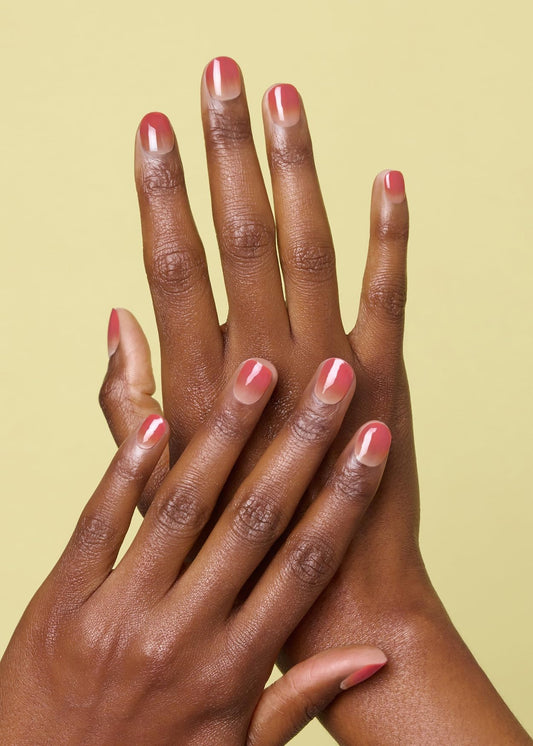 ohora close-up of gel strip texture highlighting smooth pre-cured surface and shine