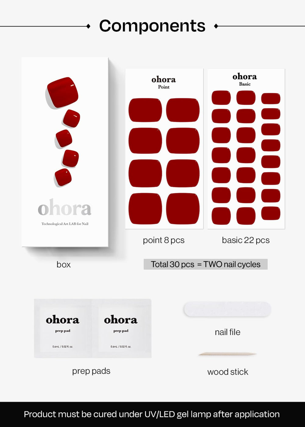 ohora toenails before and after demonstrating dramatic color payoff and neat edges