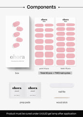 ohora gel strips curing under UV/LED lamp for long-lasting durability