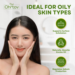 Rich lather from Ohrtov sulfur soap in hand for gentle cleansing
