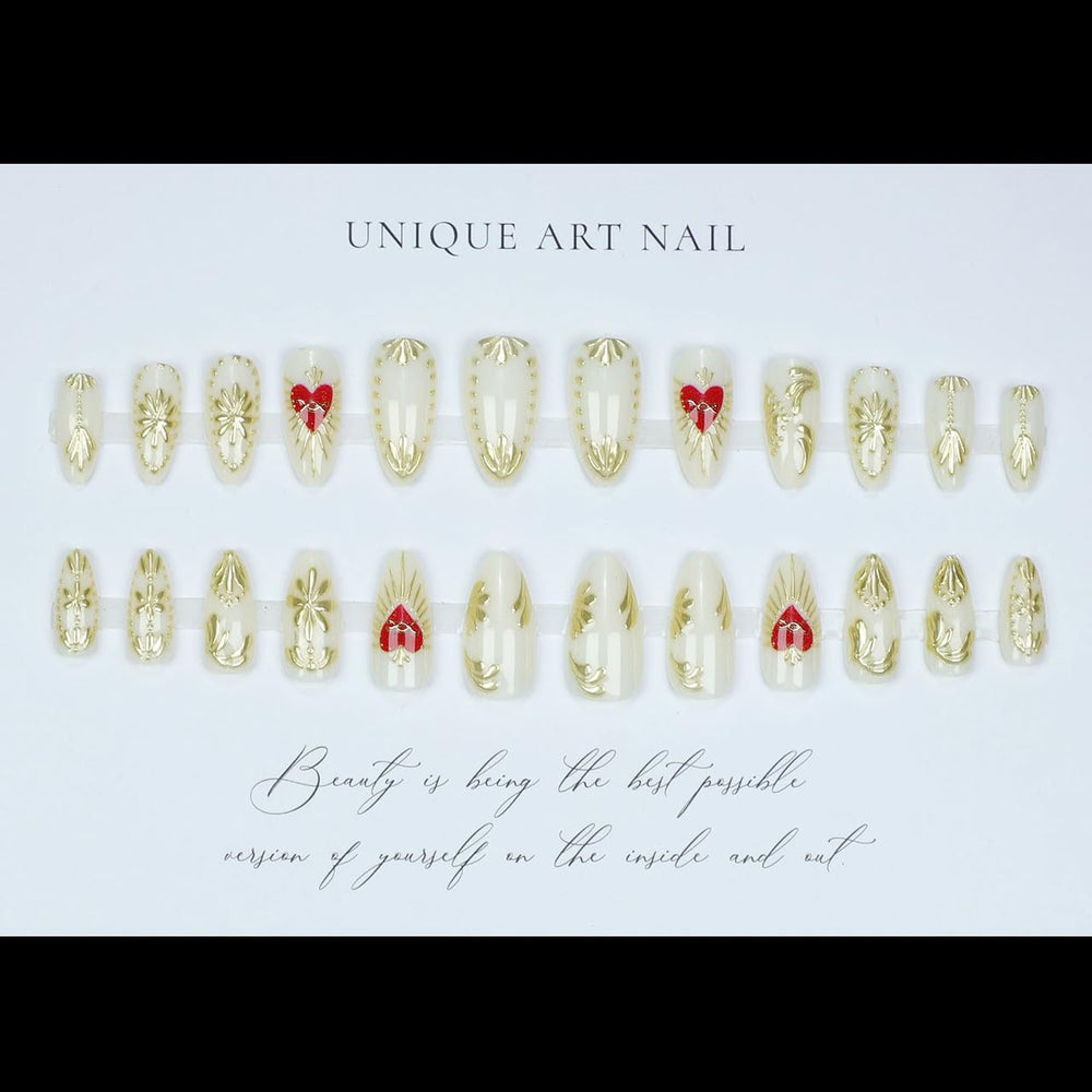 OHWODA hand applying press-on nail, demonstrating quick at-home manicure benefit