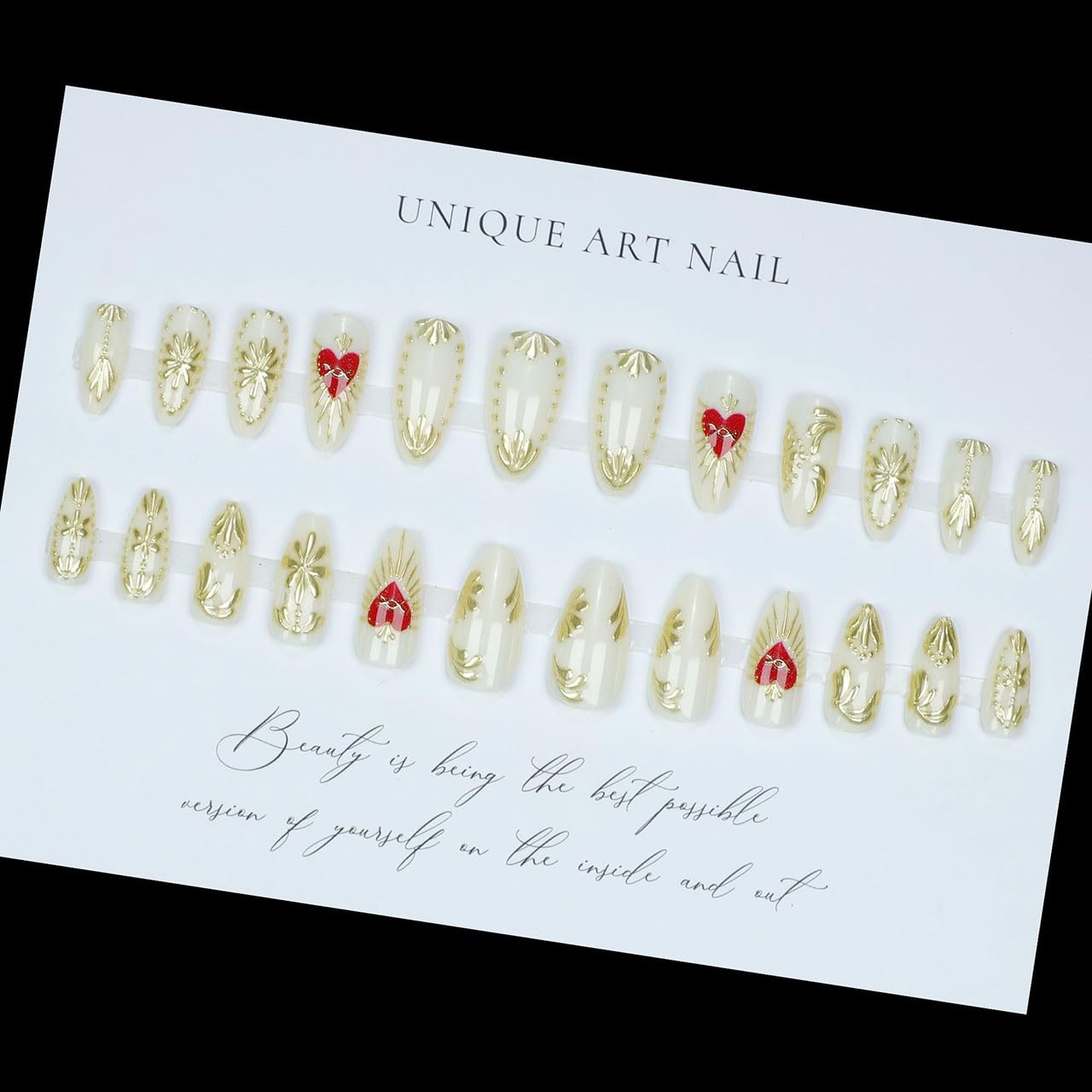 OHWODA side profile showing medium almond length on finger for realistic scale benefit
