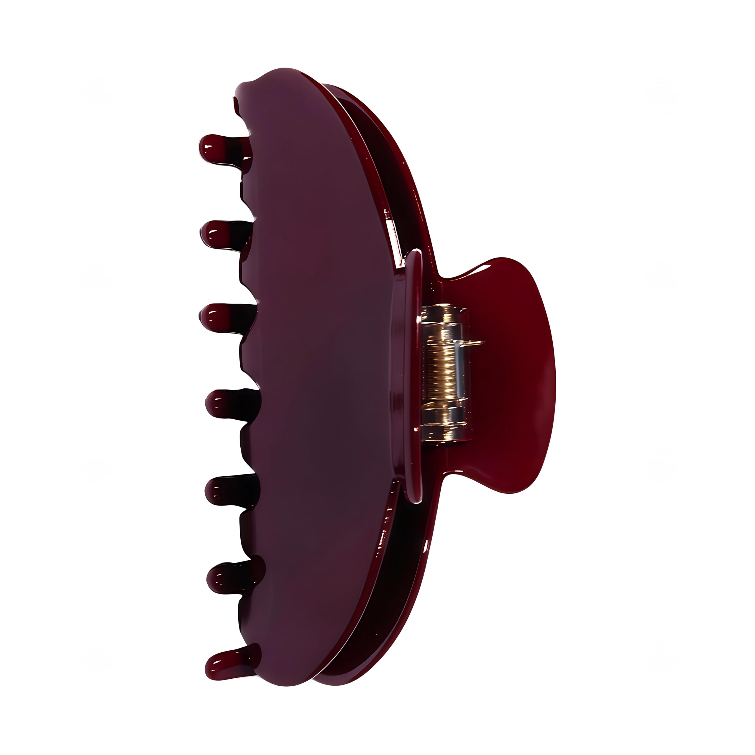 OideGuiing front view clip showing shape and wine red color benefit: stylish secure hold
